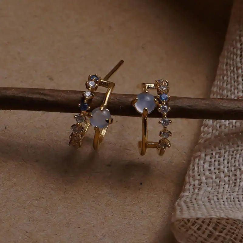 Damen Vintage Opal Ohrringe