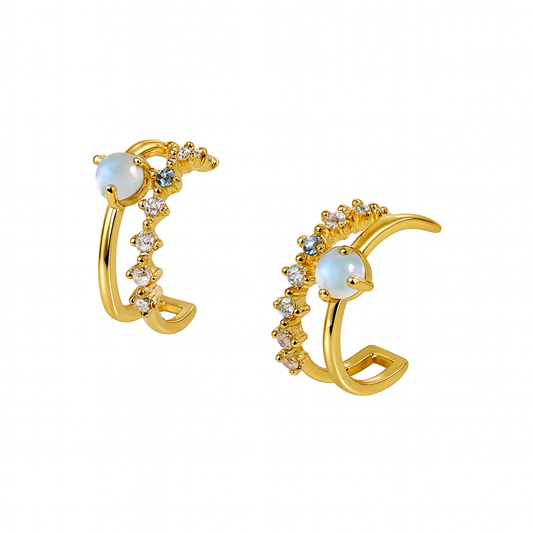 Damen Vintage Opal Ohrringe