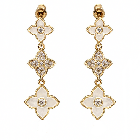 Three-flower Earrings